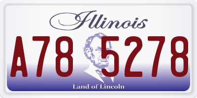 IL license plate A785278