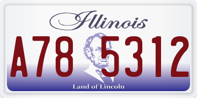 IL license plate A785312