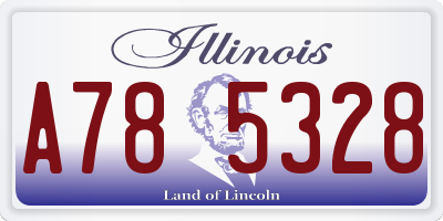 IL license plate A785328