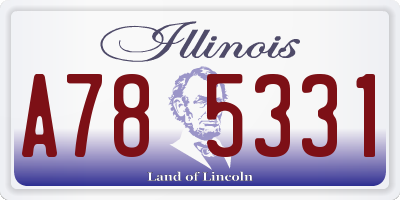 IL license plate A785331