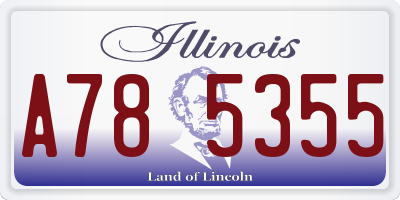 IL license plate A785355