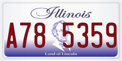 IL license plate A785359