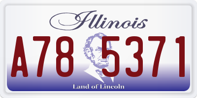 IL license plate A785371