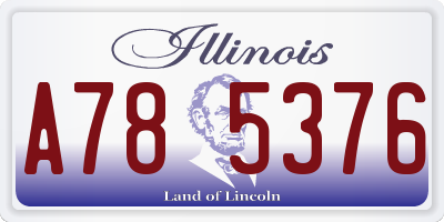 IL license plate A785376
