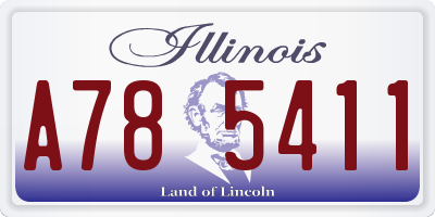 IL license plate A785411