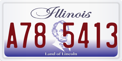 IL license plate A785413