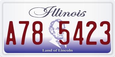 IL license plate A785423