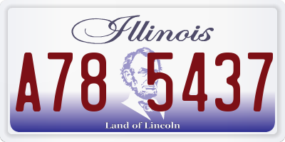 IL license plate A785437