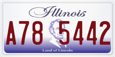 IL license plate A785442