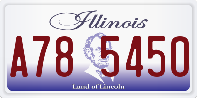 IL license plate A785450