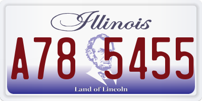 IL license plate A785455