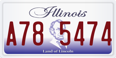 IL license plate A785474