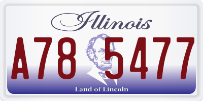 IL license plate A785477