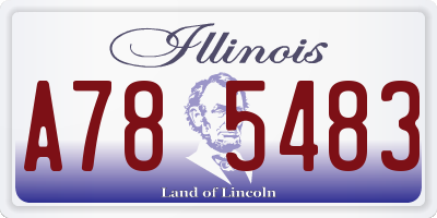 IL license plate A785483