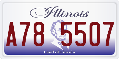 IL license plate A785507