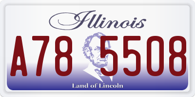 IL license plate A785508
