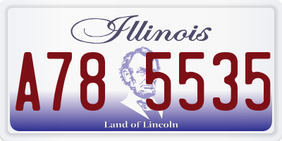 IL license plate A785535