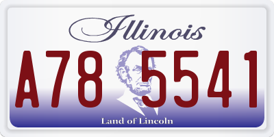IL license plate A785541