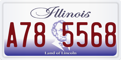 IL license plate A785568