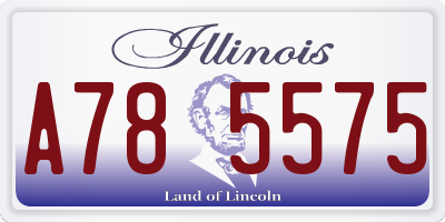 IL license plate A785575