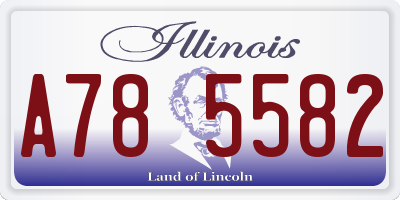 IL license plate A785582
