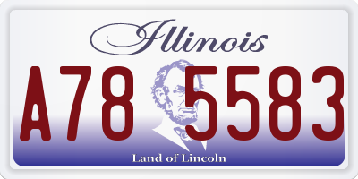 IL license plate A785583