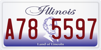 IL license plate A785597