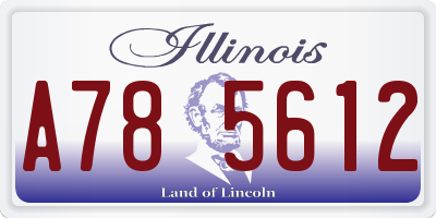 IL license plate A785612