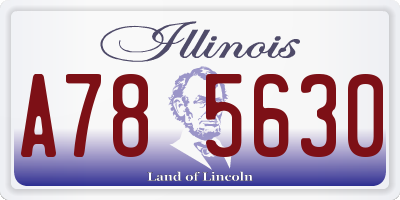 IL license plate A785630