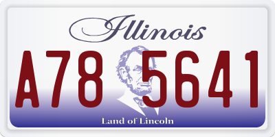 IL license plate A785641