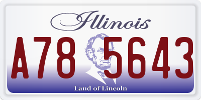 IL license plate A785643