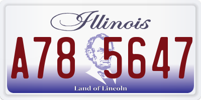 IL license plate A785647