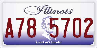 IL license plate A785702