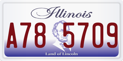 IL license plate A785709