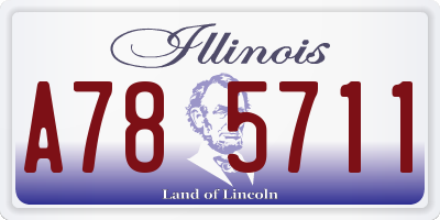 IL license plate A785711
