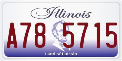 IL license plate A785715