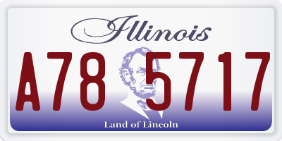 IL license plate A785717