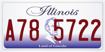 IL license plate A785722