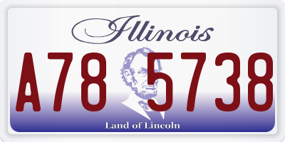 IL license plate A785738