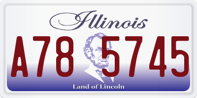 IL license plate A785745