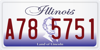 IL license plate A785751