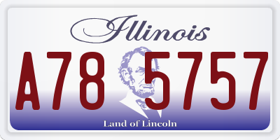 IL license plate A785757