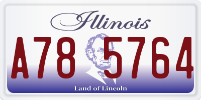 IL license plate A785764