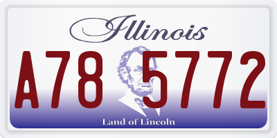 IL license plate A785772