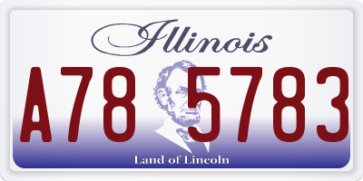 IL license plate A785783