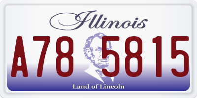 IL license plate A785815