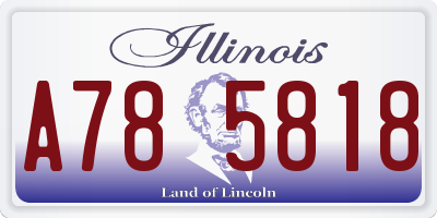 IL license plate A785818