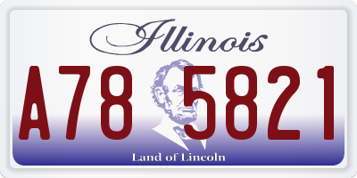IL license plate A785821