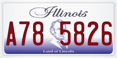 IL license plate A785826