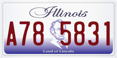 IL license plate A785831